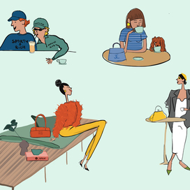 Иллюстрации для кофейни YU