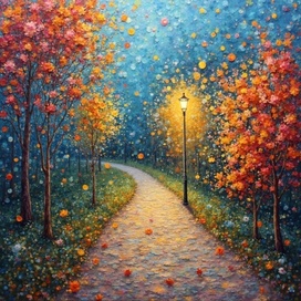 тропинка в осеннем парке