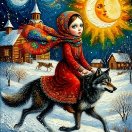 девочка и серый