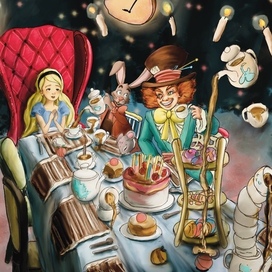 ответа «Безумное чаепитие» — эпизод из книги Льюиса Кэрролла «Алиса в Стране чудес»