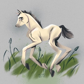 Иллюстрация к книге о лошадях