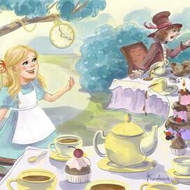 Иллюстрация для книги "Алиса в стране чудес"