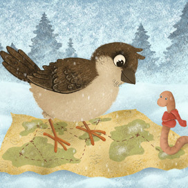 Календарь. Путешествие воробья. Январь