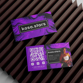 Двусторонняя визитка для услуг визажиста