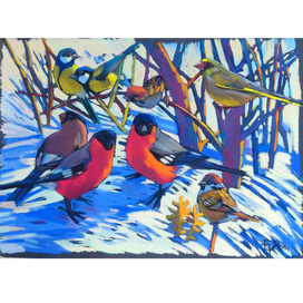 покормите птиц зимой