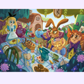 Чаепитие Алиса в стране чудес