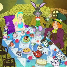 Иллюстрация к сказке "Алиса в стране чудес"