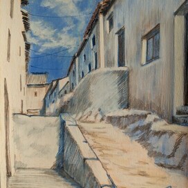 Старая улочка в горной деревне Oliva