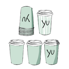 Иллюстрации для кофейни YU