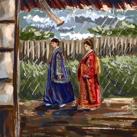 Сёдзи дождливой погоды