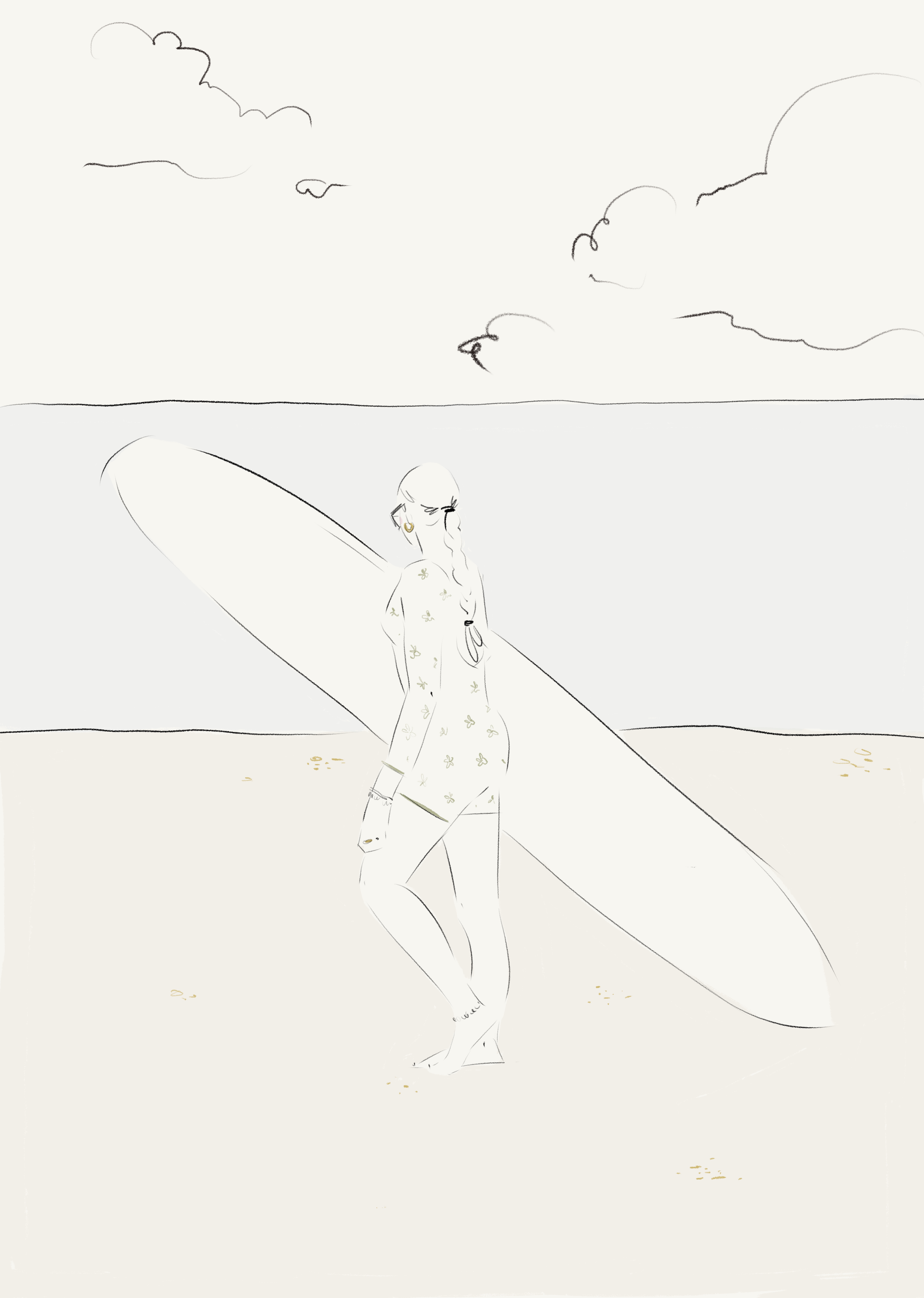 Иллюстрация для сборника стихов "Больше разговоров" ЭКСМО 2024