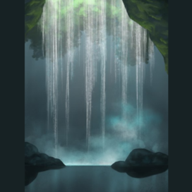 Пещера с водопадом