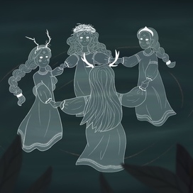 Иллюстрация Озерные славянские духи