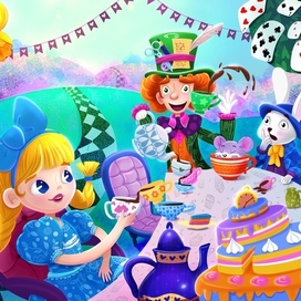 Алиса в стране чудес. Чаепитие. Конкурсная работа