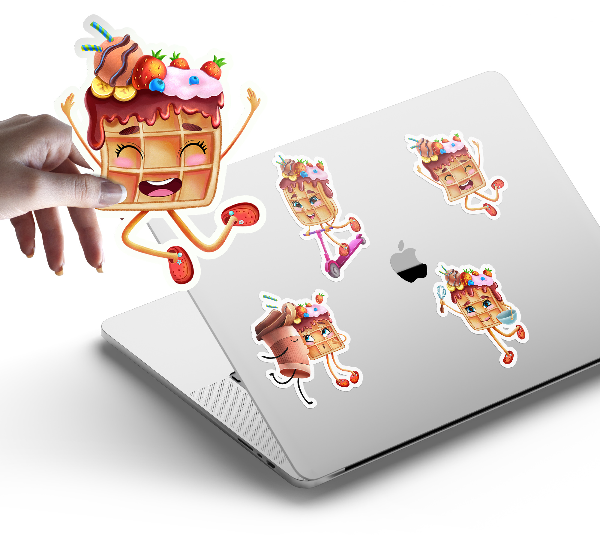 Стикеры для кафе бельгийских вафель