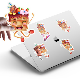 Стикеры для кафе бельгийских вафель