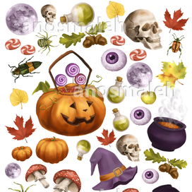 Стикеры хэллоуин