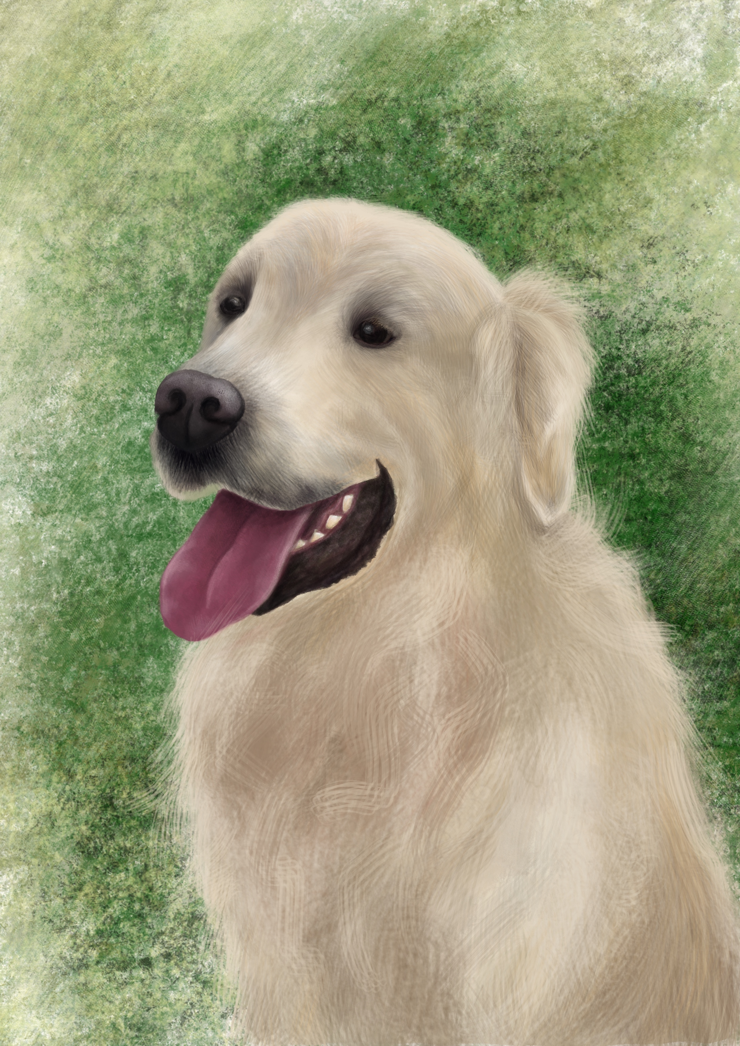 Портрет золотистого ретривера