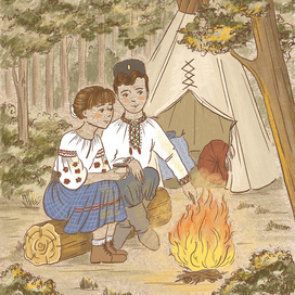 Казаки на кемпинге