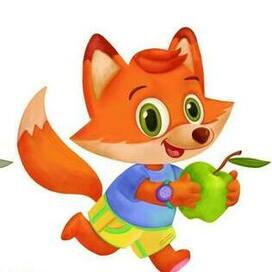 Иллюстрация антропоморфных животных.Лиса