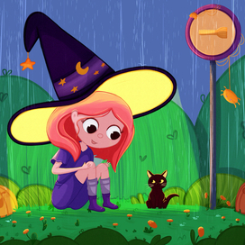 Ведьмочка и кот