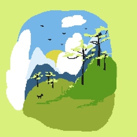 полянка PIXEL ART