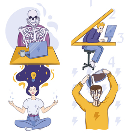 Иллюстрации про офис | Плакаты