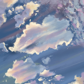 Иллюстрация неба | Растровый этюд