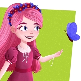 девочка и бабочка