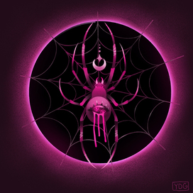 Розовая вдова | Мрачные иллюстрации