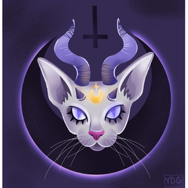 Дьявольский кот | Мрачные иллюстрации