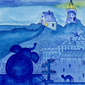 Акварельная иллюстрация для детской аудиосказки в стихах