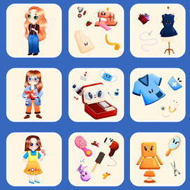 Карточки развивающей игры "Профессии"