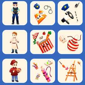 Развивающие карточки "Профессии "