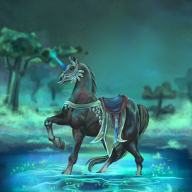 Ежевика в сбруе, подаренной эльфийскими богами