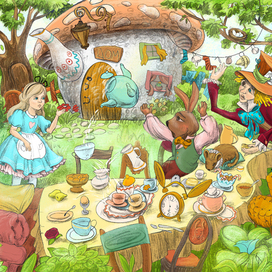 Иллюстрация к "Алиса в стране чудес"