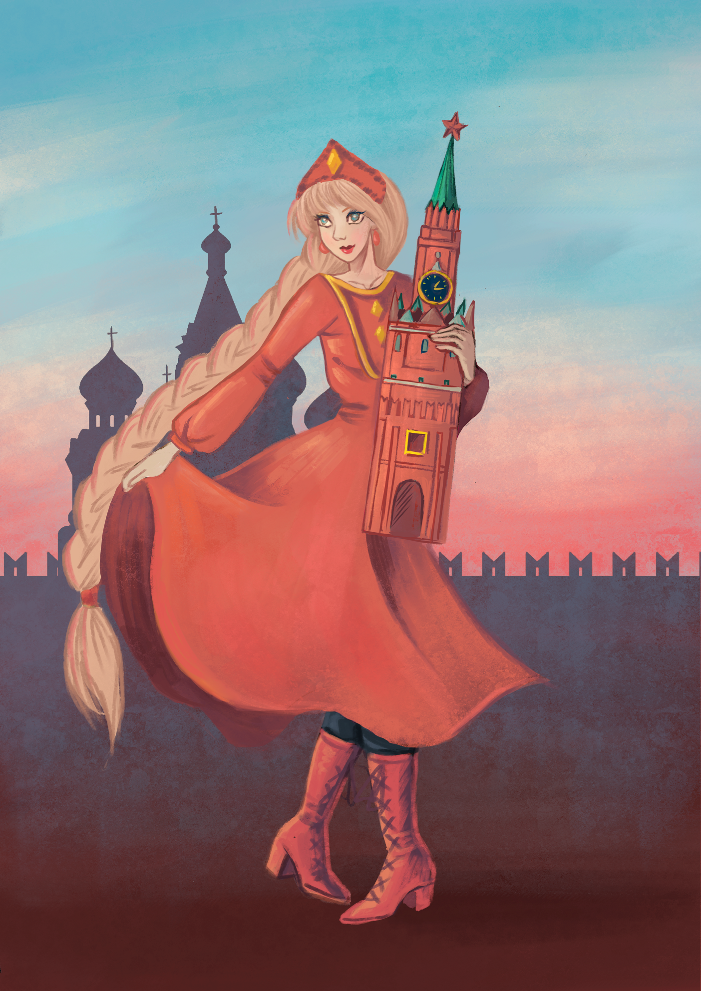 Девушка и Кремль