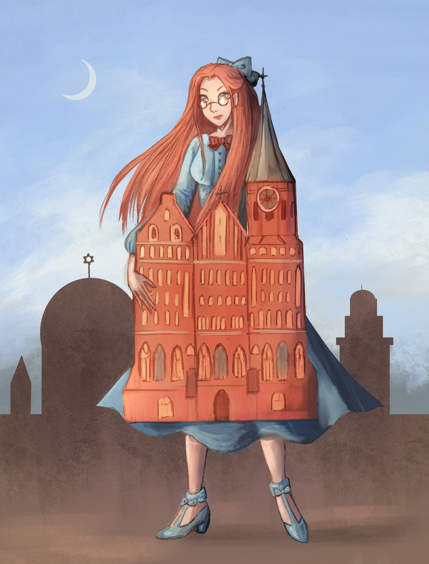 Девушка и Кафедральный собор