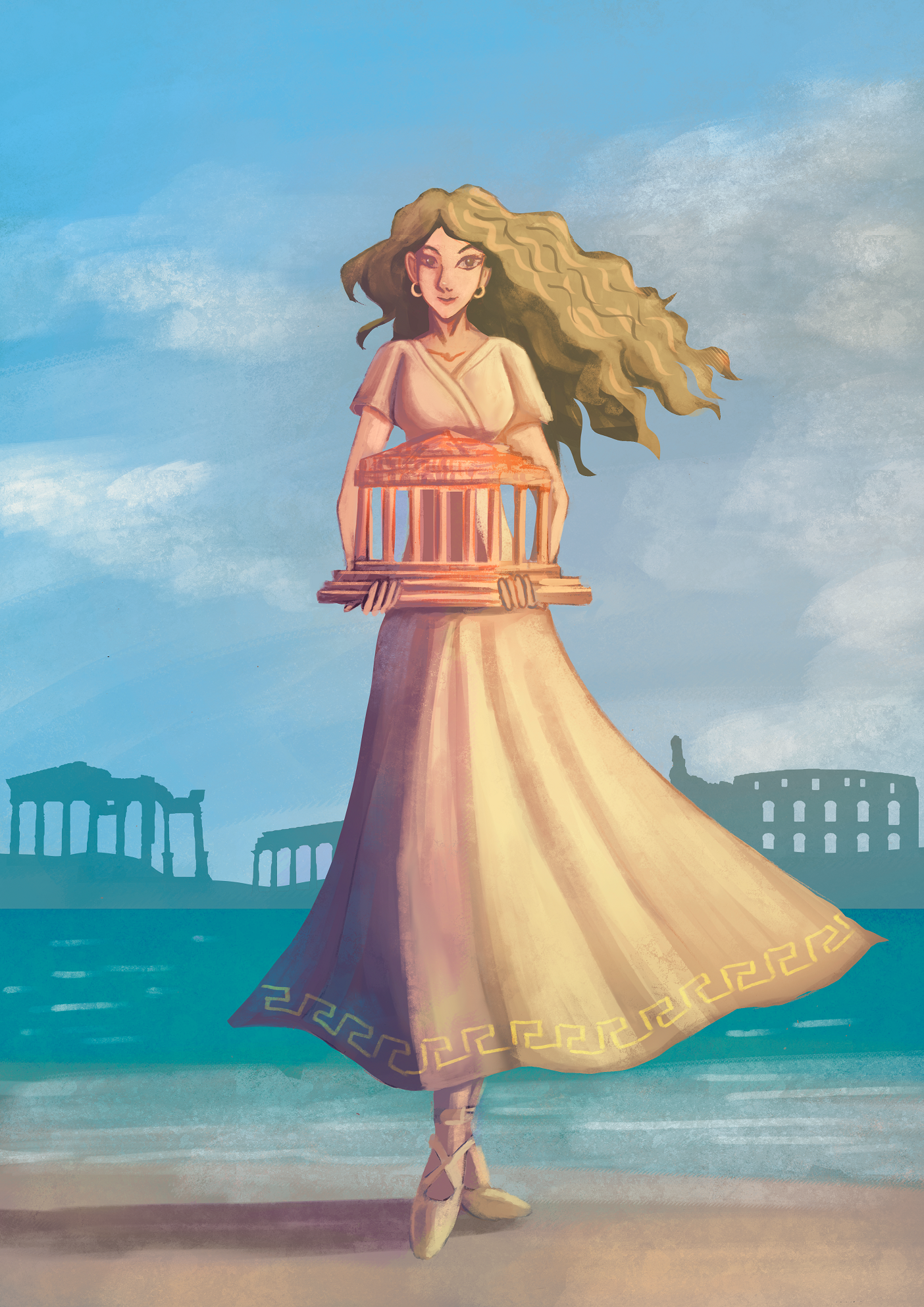 Девушка и Парфенон