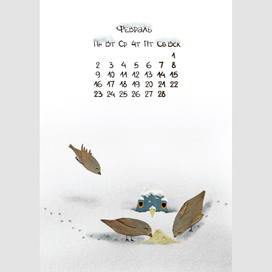 Февраль из календаря на 2026 г. 