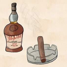 Виски с сигарой