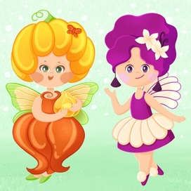 Феи для упаковки варенья: Слива и Тыква