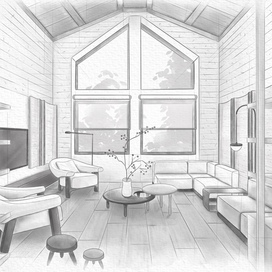 Скетч интерьера 