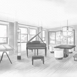 Интерьерный скетч