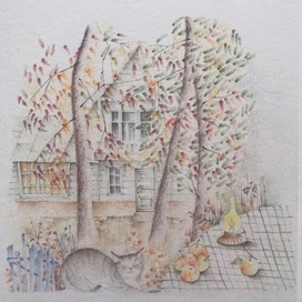 Дача в октябре