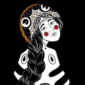 Царевна-лягушка — иллюстрация в стиле русских сказок