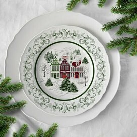 Дизайн и иллюстрация для новогодней тарелки