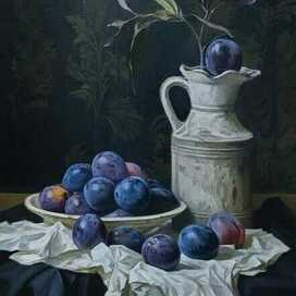 Натюрморт со сливами
