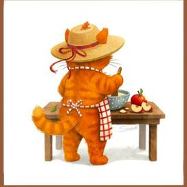 Серия иллюстраций про котика