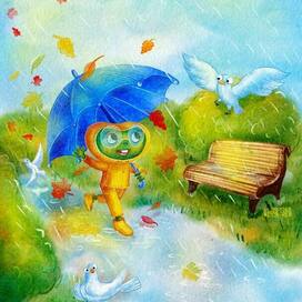 Лягуш на прогулке